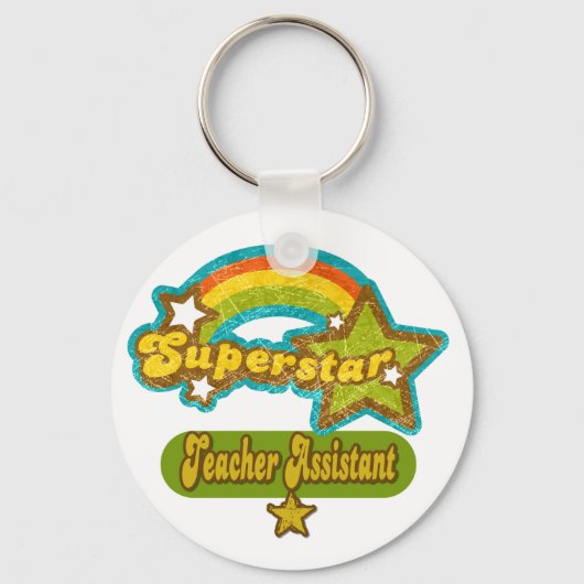 Assistentin des Superstar Teacher Schlüsselanhänger (Vorderseite)