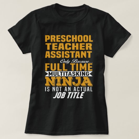 Assistentin für Vorschullehrer T-Shirt (Design vorne)