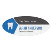 Assistentin für Zahnärzte mit Zahnarztlogo Namenschild (Vorderseite)