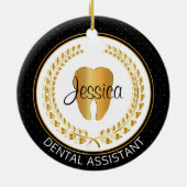 🦷 Assistentin, Hygienist, Student Keramik Ornament (Hinten)