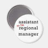 Assistentin (in die Region) Magnet (Vorderseite/Rückseite)