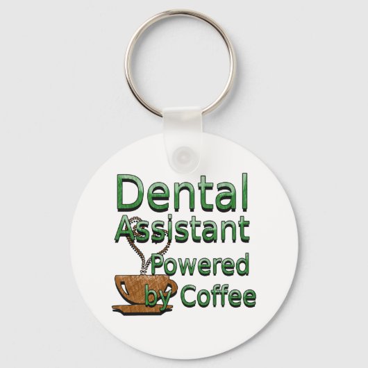 Assistentin mit Kaffee Schlüsselanhänger (Vorderseite)