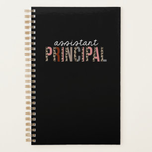 Assistentin Principal Leopard Print Funny Geschenk Planer