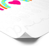 Assistentin Principal Rainbow Heart Job Title Scho Poster (Ecke)