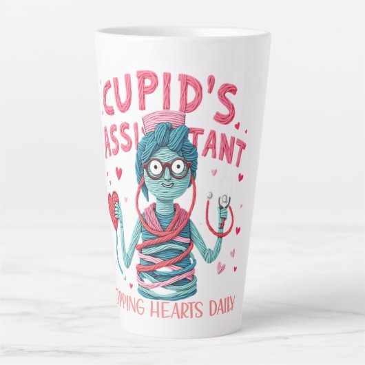 Assistentin von Cupid: Tägliche Herzensabgänge Milchtasse (Vorderseite)