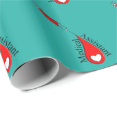 Assistenzarzt-Blut-Tropfen-Kunst Geschenkpapier (Rolleneckpunkt)