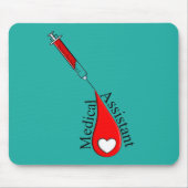 Assistenzarzt-Blut-Tropfen-Kunst Mousepad (Vorne)