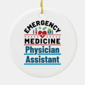 Assistenzarzt für Notfallmedizin Keramik Ornament (Hinten)