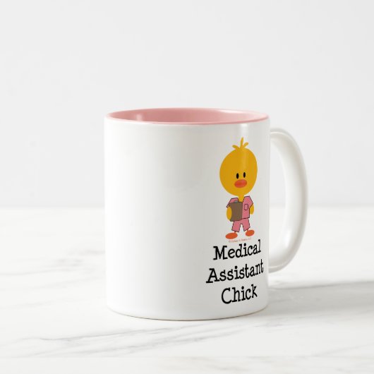 Assistenzarzt-Küken-Tasse Zweifarbige Tasse (VorderseiteRechts)