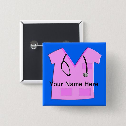 Assistenzarzt-Namen-Abzeichen-Buttone Button (Vorne & Hinten)
