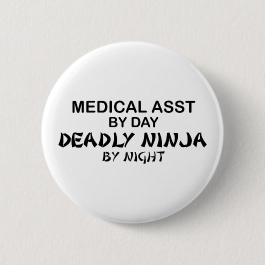 Assistenzarzt tödliches Ninja Button (Vorderseite)