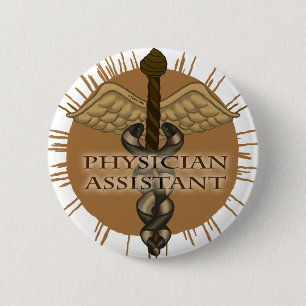 Assistenzärztin Caduceus Button