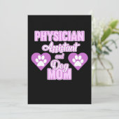 Assistenzärztin Hund Lover Mama PA Schule Studen Dankeskarte (Stehend Vorderseite)