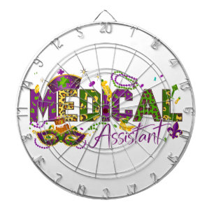 Assistenzärztin - Mardi Gras Dartscheibe