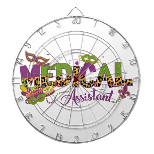 Assistenzärztin - Mardi Gras Dartscheibe (vorne)