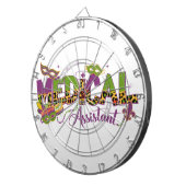 Assistenzärztin - Mardi Gras Dartscheibe (Vorderseite rechts)