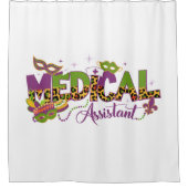 Assistenzärztin - Mardi Gras Duschvorhang (Vorderseite)
