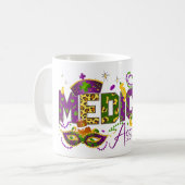 Assistenzärztin - Mardi Gras Kaffeetasse (Vorderseite Links)
