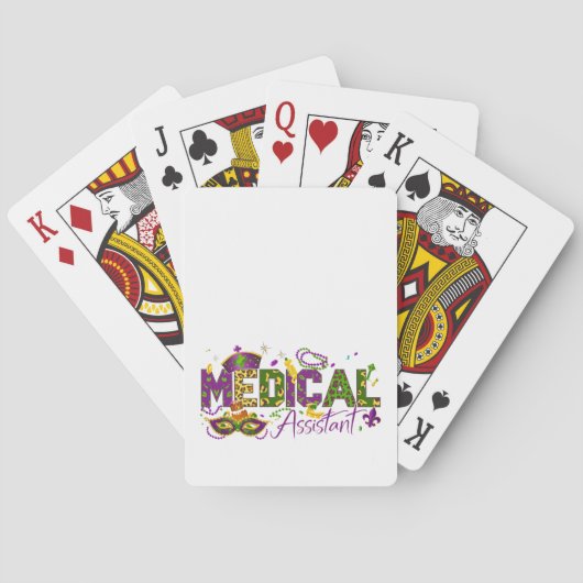Assistenzärztin - Mardi Gras Spielkarten (Rückseite)