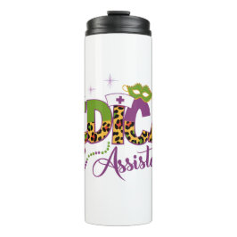 Assistenzärztin - Mardi Gras Thermosbecher
