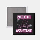 Assistenzärztin Stethoscope Nurse Magnet (Vorderseite/Rückseite)