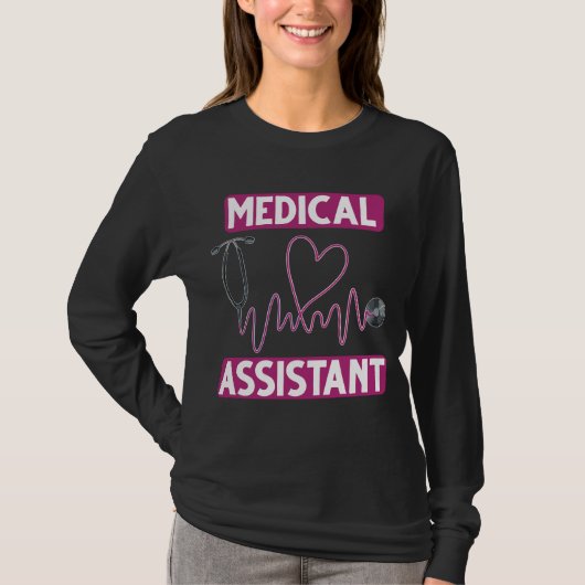 Assistenzärztin Stethoscope Nurse T-Shirt (Vorderseite)