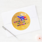 Assistenzärztin Superhero Runder Aufkleber (Umschlag)