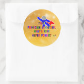 Assistenzärztin Superhero Runder Aufkleber (Tasche)