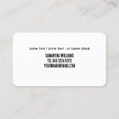 Assistenzärztin Visitenkarte (Rückseite)