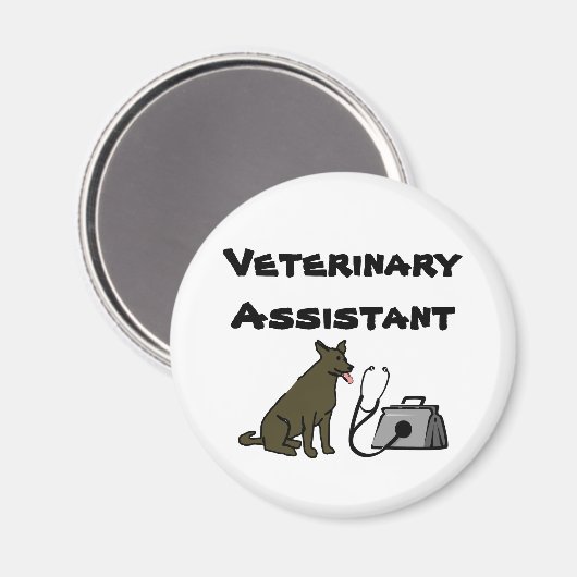 Assistenzärztlicher Kühlschrankmagnet (Vorderseite/Rückseite)