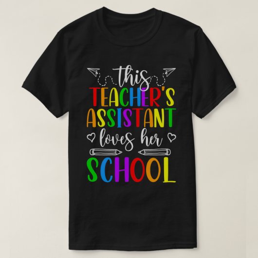 Assistenzassistent Beste Lehrer Assistentin Lehrer T-Shirt (Design vorne)