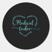 Assistenzcoding Medical Coder Runder Aufkleber (Vorderseite)