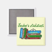 Assistenzgeschenke des Lehrers "Stapel der Bücher" Magnet (Vorderseite/Rückseite)