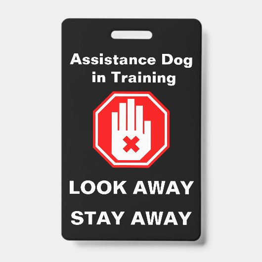 Assistenzhund in Training ID-Tag Ausweis (Vorderseite)