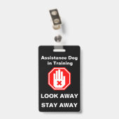 Assistenzhund in Training ID-Tag Ausweis (Rückseite mit Clip)
