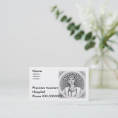 Assistenzkarten für weibliche Ärzte Terminkarte (Stehend Vorderseite)