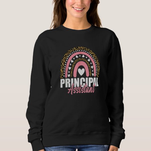 Assistenzkraft Rainbow Job Title School Sweatshirt (Vorderseite)