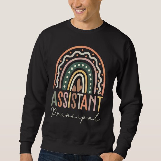 Assistenzkraft Rainbow Job Title School Sweatshirt (Vorderseite)