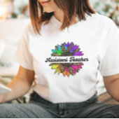 Assistenzlehrer Beruf Regenbogen Sonnenblume T-Shirt