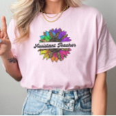 Assistenzlehrer Beruf Regenbogen Sonnenblume T-Shirt