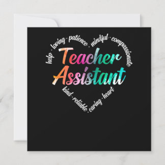 Assistenzlehrer Lehrer Assistentin für Herz und Wo Einladung