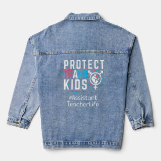 Assistenzlehrer Schützen Trans Kids Transgender L Jeansjacke