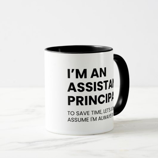 Assistenzprinzips Sprichwort Funny Work Tasse (VorderseiteRechts)