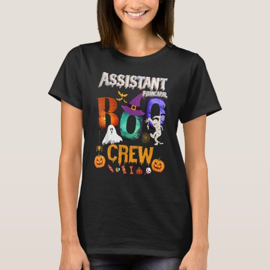 Assistenzstudio Boo Crew Lehrerstuhl T-Shirt (Vorderseite)