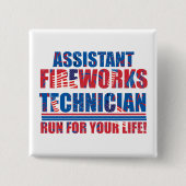 Assistenztechniker am 4. Juli Button (Vorderseite)