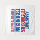 Assistenztechniker am 4. Juli Wandteppich (Vorderseite (Horizontal))