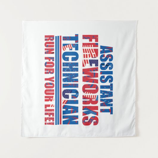 Assistenztechniker am 4. Juli Wandteppich (Vorderseite (Horizontal))