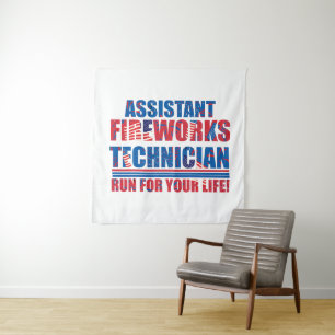 Assistenztechniker am 4. Juli Wandteppich