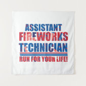 Assistenztechniker am 4. Juli Wandteppich (Vorderseite)