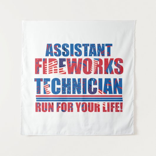 Assistenztechniker am 4. Juli Wandteppich (Vorderseite)